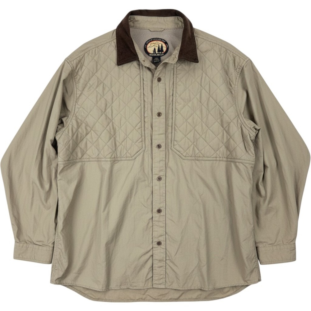 Woolrich Men's 3XL Quilted Shooting Shirt Jacket Khaki Hunting Outdoor Cotton